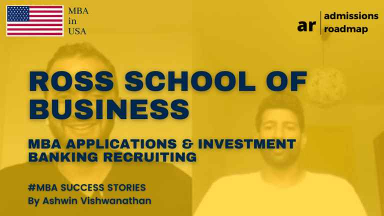 Michigan Ross School of Business MBA Application